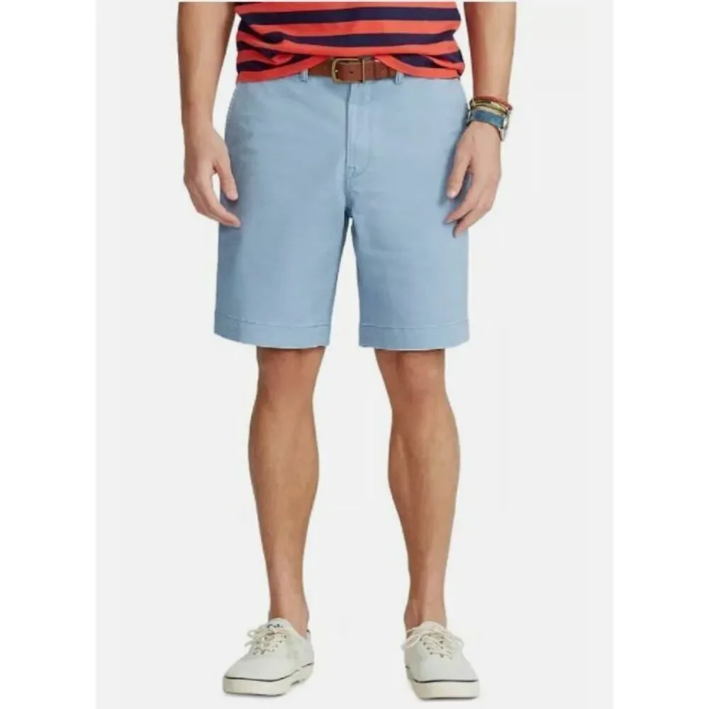 Polo Ralph Lauren NWT 9.5In Stretch Classic-Fit Chino Shorts Channel Blue Size 3